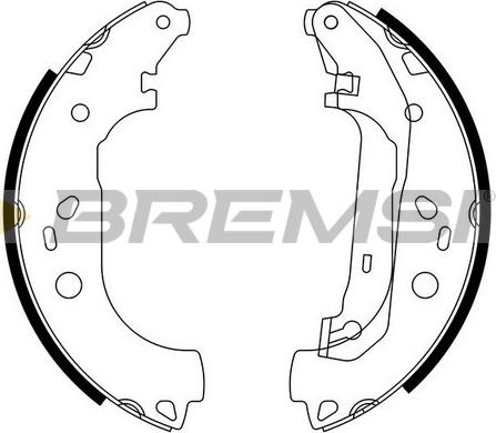 Bremsi GF0245 - Комплект тормозных колодок, барабанные www.autospares.lv