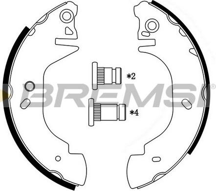 Bremsi GF0230 - Bremžu loku komplekts www.autospares.lv