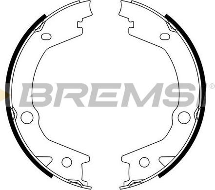 Bremsi GF0765 - Brake Shoe Set, parking brake www.autospares.lv