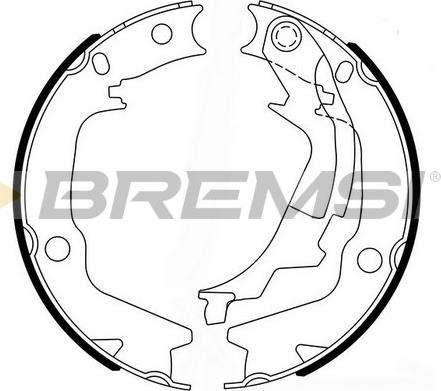 Bremsi GF0766 - Brake Shoe Set, parking brake www.autospares.lv