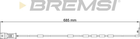 Bremsi WI0558 - Сигнализатор, износ тормозных колодок www.autospares.lv