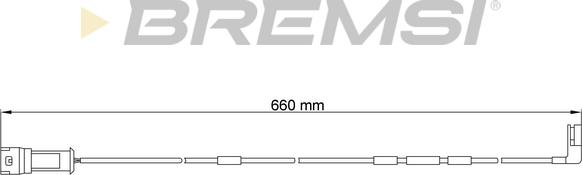 Bremsi WI0522 - Сигнализатор, износ тормозных колодок www.autospares.lv