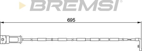 Bremsi WI0527 - Сигнализатор, износ тормозных колодок www.autospares.lv