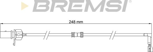 Bremsi WI0796 - Сигнализатор, износ тормозных колодок www.autospares.lv