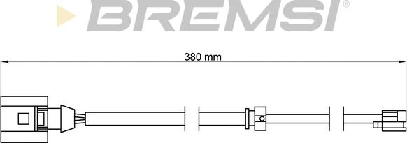 Bremsi WI0712 - Сигнализатор, износ тормозных колодок www.autospares.lv