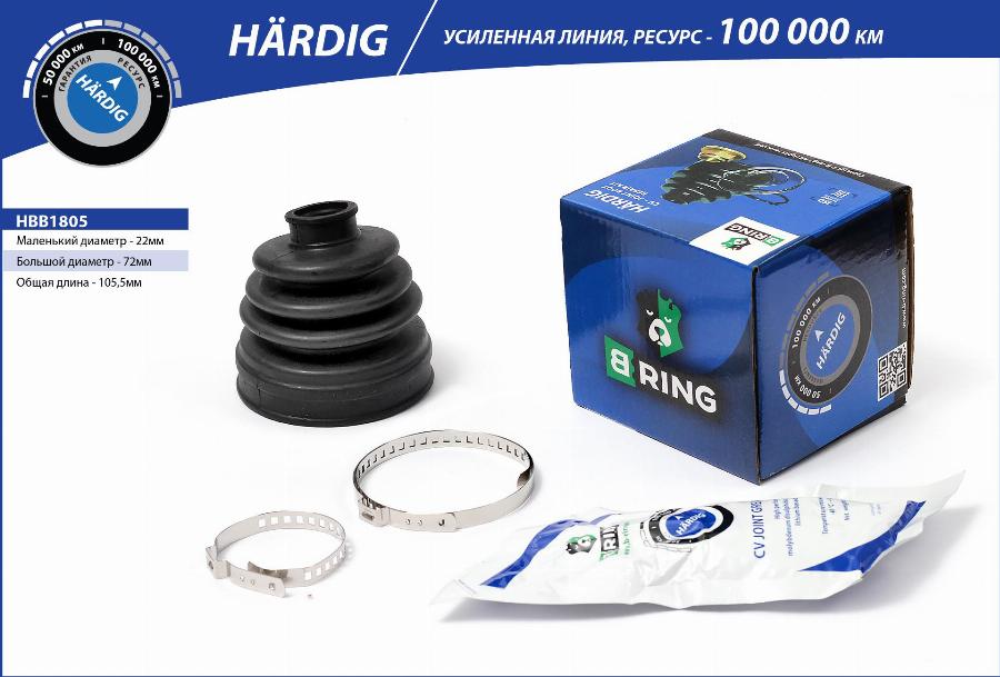 B-RING HBB1805 - Пыльник, приводной вал www.autospares.lv