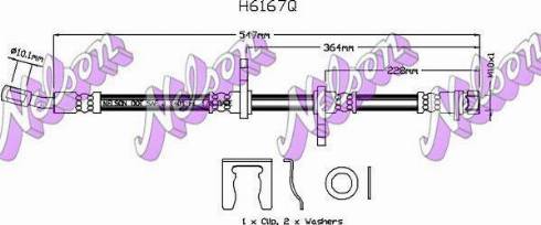 Brovex-Nelson H6167Q - Bremžu šļūtene www.autospares.lv