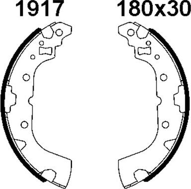 BSF 01917 - Bremžu loku komplekts www.autospares.lv