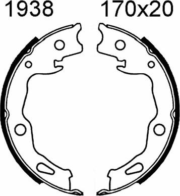 BSF 01938 - Bremžu loku kompl., Stāvbremze autospares.lv