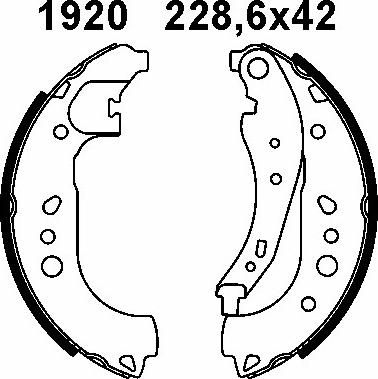 BSF 01920 - Bremžu loku komplekts autospares.lv