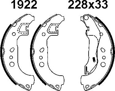 BSF 01922 - Bremžu loku komplekts autospares.lv