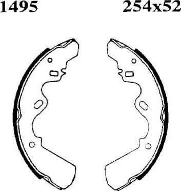 BSF 01495 - Brake Shoe Set www.autospares.lv