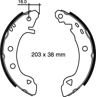 BSF 01496 - Bremžu loku komplekts www.autospares.lv