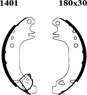 BSF 07085 - Brake Shoe Set www.autospares.lv