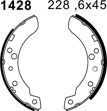 BSF 01428 - Bremžu loku komplekts www.autospares.lv