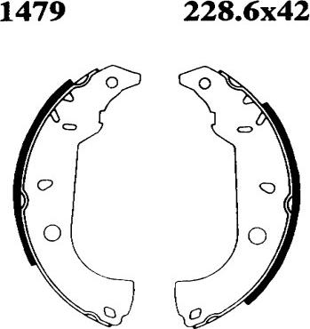 BSF 01479 - Bremžu loku komplekts autospares.lv