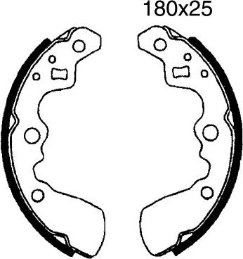 BSF 01599 - Bremžu loku komplekts www.autospares.lv