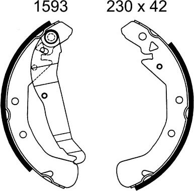 BSF 01593 - Bremžu loku komplekts autospares.lv