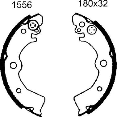 BSF 01556 - Brake Shoe Set www.autospares.lv