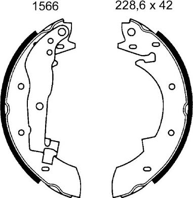 BSF 06207 - Bremžu loku komplekts www.autospares.lv