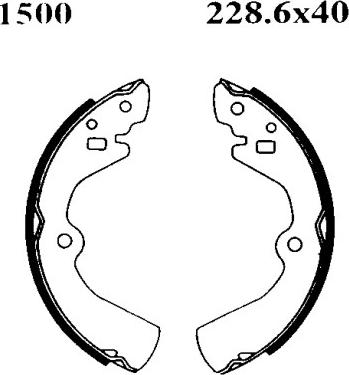 BSF 01500 - Brake Shoe Set www.autospares.lv