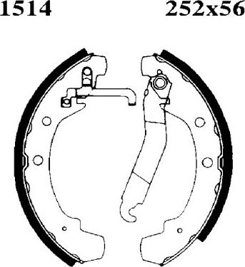 BSF 01514 - Bremžu loku komplekts www.autospares.lv