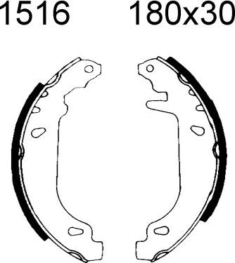 BSF 01516 - Bremžu loku komplekts www.autospares.lv