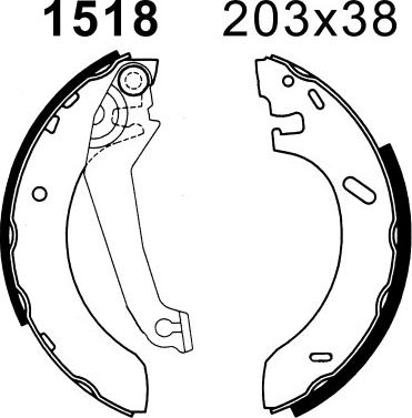 BSF 01518 - Bremžu loku komplekts autospares.lv