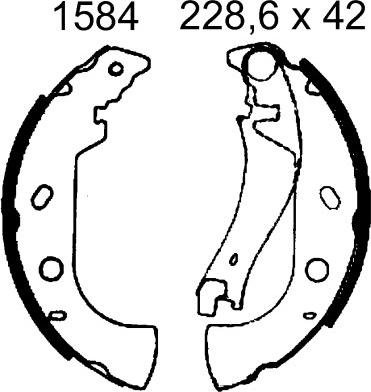 BSF 7384 - Bremžu loku komplekts autospares.lv