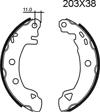 BSF 7356 - Bremžu loku komplekts autospares.lv