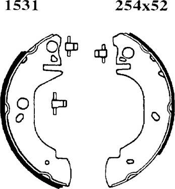 BSF 01531 - Bremžu loku komplekts www.autospares.lv