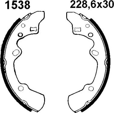 BSF 01538 - Bremžu loku komplekts autospares.lv