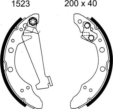 BSF 01523 - Bremžu loku komplekts www.autospares.lv