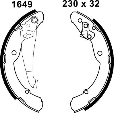 BSF 01649 - Bremžu loku komplekts autospares.lv