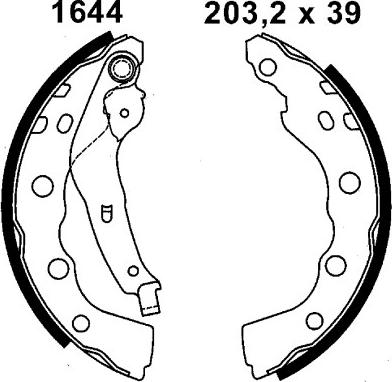 BSF 01644 - Bremžu loku komplekts autospares.lv