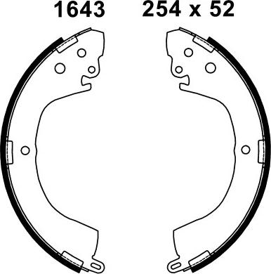 BSF 01643 - Bremžu loku komplekts www.autospares.lv