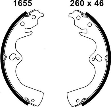 BSF 01655 - Bremžu loku komplekts autospares.lv