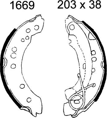 BSF 07443 - Brake Shoe Set www.autospares.lv