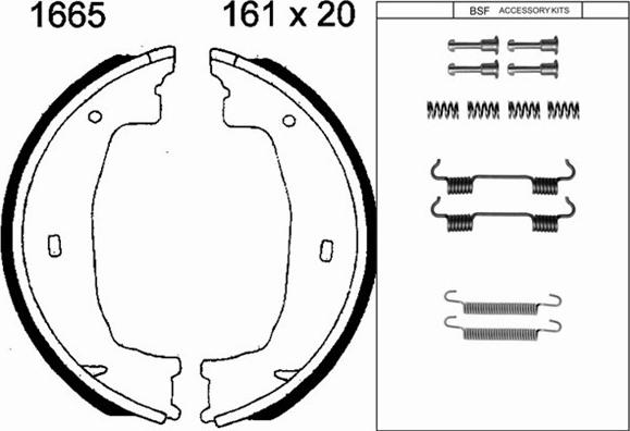 BSF 01665K - Bremžu loku kompl., Stāvbremze autospares.lv