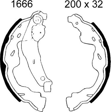 BSF 01666 - Bremžu loku komplekts www.autospares.lv