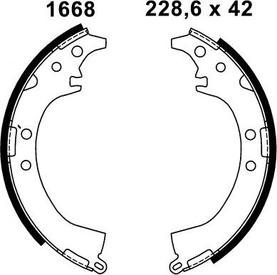 BSF 01668 - Brake Shoe Set www.autospares.lv