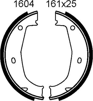 BSF 01604 - Bremžu loku kompl., Stāvbremze autospares.lv