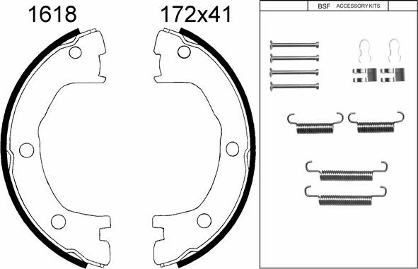 BSF 01618K - Bremžu loku kompl., Stāvbremze www.autospares.lv