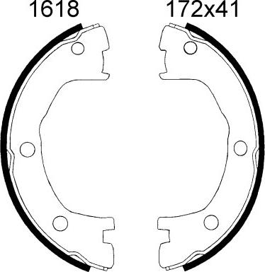 BSF 01618 - Bremžu loku kompl., Stāvbremze www.autospares.lv