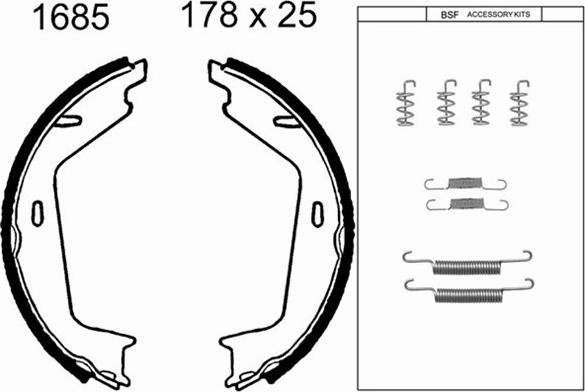 BSF 01685K - Bremžu loku kompl., Stāvbremze www.autospares.lv