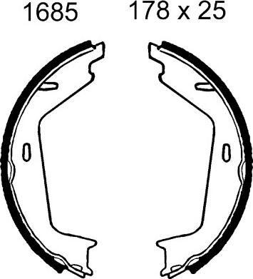 BSF 01685 - Bremžu loku kompl., Stāvbremze www.autospares.lv