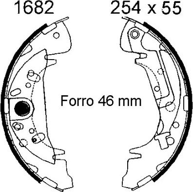 BSF 01682 - Bremžu loku komplekts www.autospares.lv