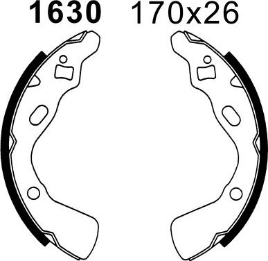 BSF 01630 - Bremžu loku komplekts autospares.lv