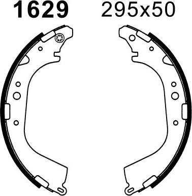 BSF 01629 - Brake Shoe Set www.autospares.lv