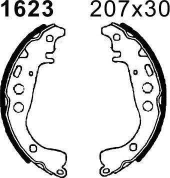 BSF 01623 - Bremžu loku komplekts autospares.lv